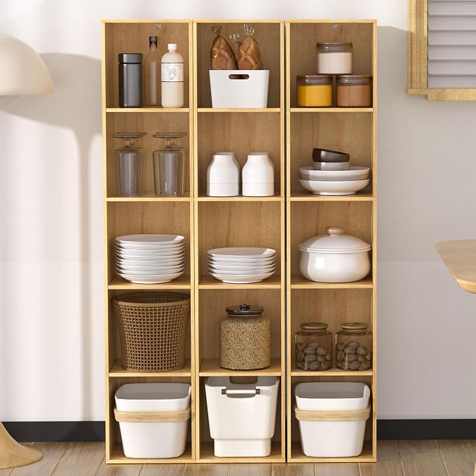5 Cube Storage Organizer, 5 Tier Cube Low Bookcase Freestanding Storage Display - Image 7
