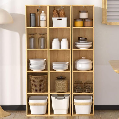 5 Cube Storage Organizer, 5 Tier Cube Low Bookcase Freestanding Storage Display - Image 7