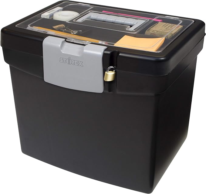 Storex File Storage Box Translucent Storage Lid by Storex