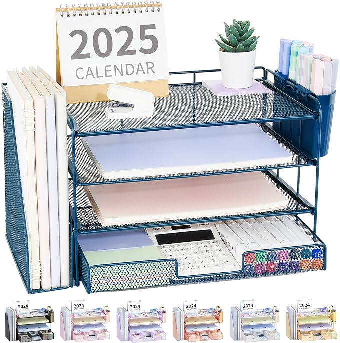 OPNICE Desk Organizer, 4-Tier Desktop File Organizer by OPNICE
