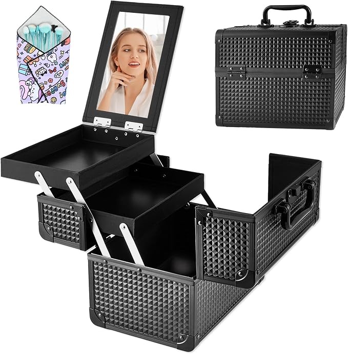 Makeup Train Case, Portable Makeup Case by Unknown