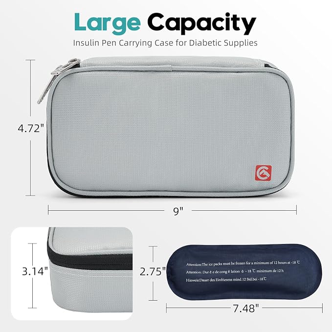 ALLCAMP Insulin Cooler Travel Case TSA Approved, Diabetic Medication Cooler Bag - Image 4