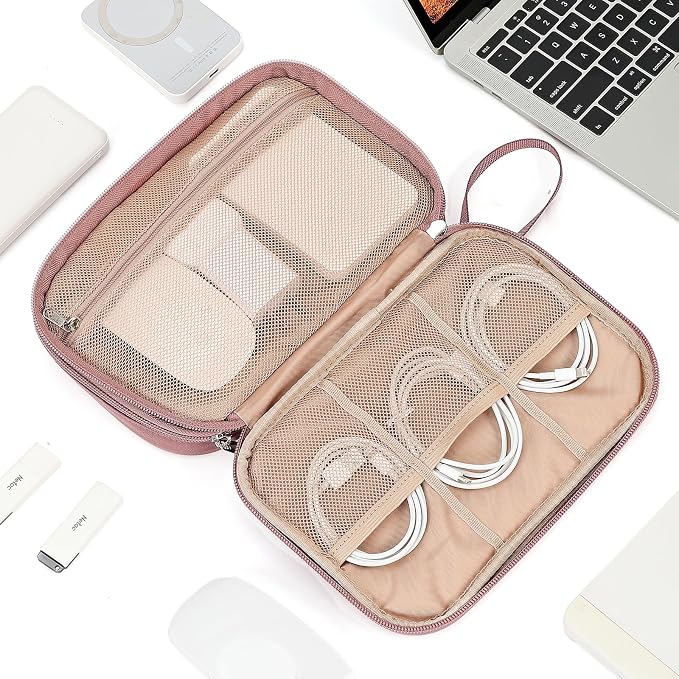 NISHEL Travel Cord Organizer Case, Double Layers Tech Electronic Bag, Essentials - Image 7