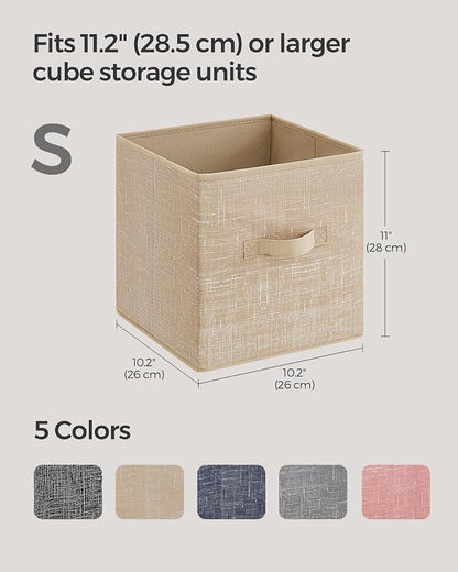 SONGMICS Storage Cubes, 10.2 x 10.2 x 11 Inches Non-Woven Fabric Bins - Image 4