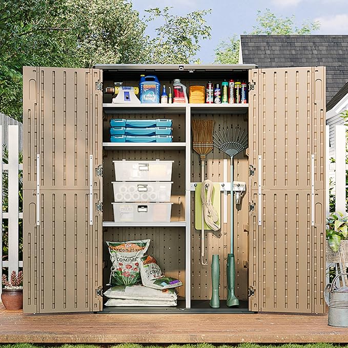Aoxun Outdoor Storage Shed, 64 Cu.Ft Vertical Storage Sheds Outdoor - Image 7