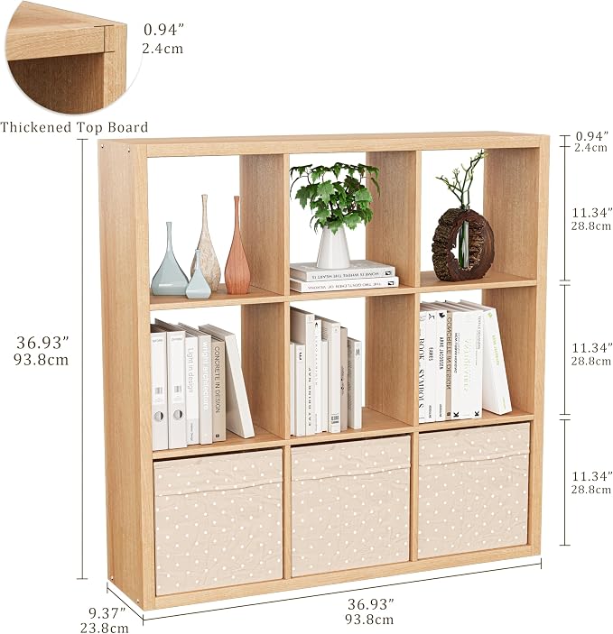 Cube Storage Organizer Bookcase, Decorative 11 inch Open Back Cubical Shelf - Image 3