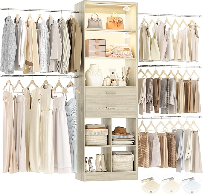 Besiost Closet System, 4-8 FT Closet Organizer System by Besiost