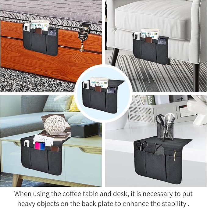 Bedside Caddy Bedside Storage Organizer Magazine Phone Tablet iPad Remote Holder - Image 5