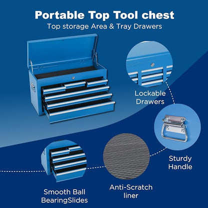 Tool Chest, 8-Drawer Rolling Tool Storage Cabinet - Image 5