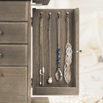 Emfogo Jewelry Box for Women, Rustic Wooden Jewelry Boxes & Organizers - Image 4