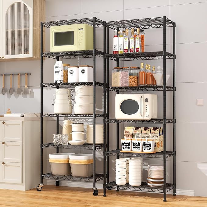 6-Tier Wire Rack Shelving, Metal Shelf Racks - Image 2