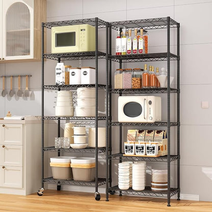 6-Tier Wire Rack Shelving, Metal Shelf Racks - Image 2