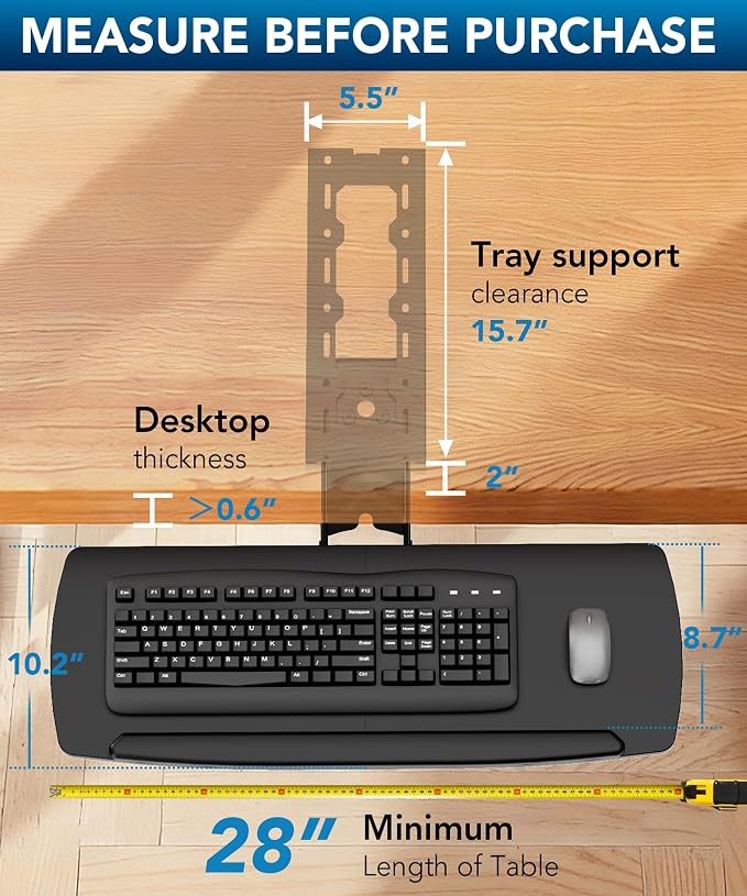 AX WABER Keyboard Tray Under Desk - Image 3
