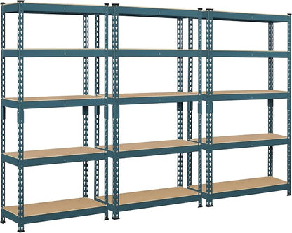 Topeakmart 3 PCS 5-Tier Utility Shelves, Metal Storage Shelves Garage Shelving by Topeakmart