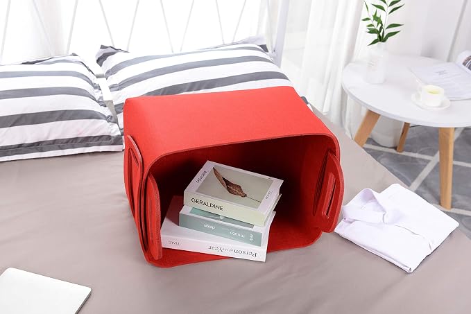Minoisome Storage Basket Felt Storage Bin Collapsible& Convenient Box Organizer - Image 4