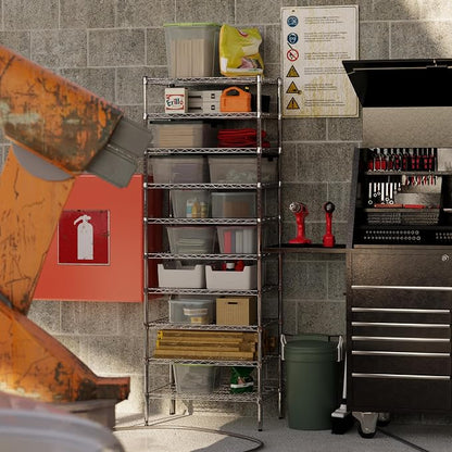 21" Deep x 30" Wide x 86" Height Wire Shelving Kit | 10-Tier | NSF Commercial - Image 6