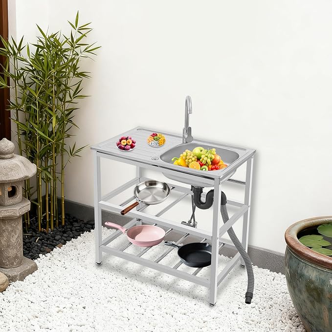 30" Stainless Steel Sink Kitchen Utility Sink - Image 5