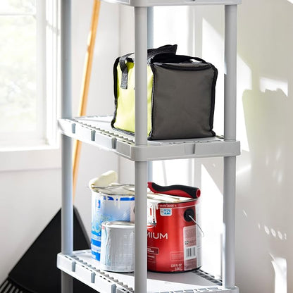 Gracious Living 4 Pack Light Duty Storage Shelves, Knect-A-Shelf 4-Shelf Solid - Image 7