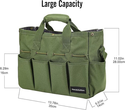 Housolution Garden Tote Bag, 900D Standable Gardening Tool Bag, Garden Tote - Image 2