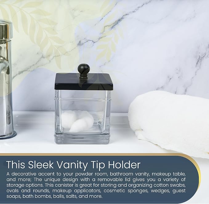 Clear Transparent Hotel Style Apothecary Tempered Glass Canister Jar W/ Matte - Image 5