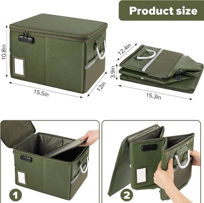 TOMKID Fireproof Document Box, Fire Proof Safe Box - Image 5