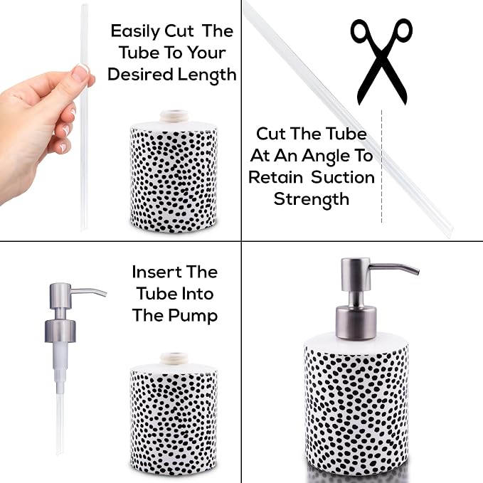 Stainless Steel Soap & Lotion Dispenser Pumps, Brushed Nickel Replacement - Image 4