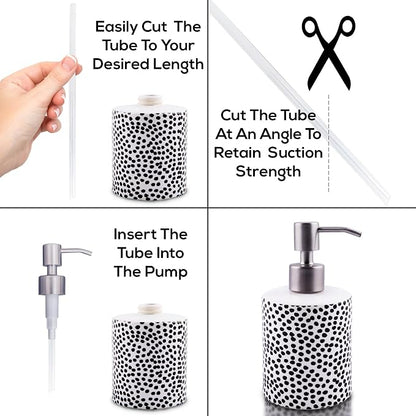 Stainless Steel Soap & Lotion Dispenser Pumps, Brushed Nickel Replacement - Image 4