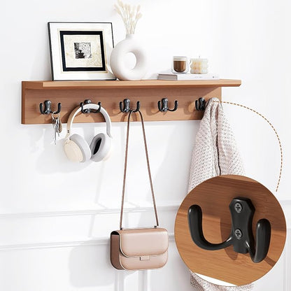 PETKABOO 31.5" Shoe Bench with Coat Rack Hidden Drawer and Side Holder - Image 4