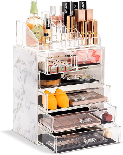 Sorbus Acrylic Makeup Organizer Set, 6-Drawer Vanity & Countertop Cosmetic by Sorbus