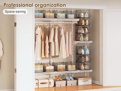 Capacity Upgrade Edition Deeper 4'' 5 Tier Foldable Hanging Closet Organizer - Image 9