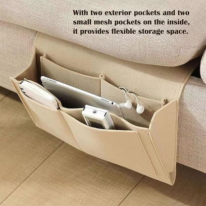 Bedside Caddy, 5 Pockets Felt Bedside Storage Organizer, Hanging Storage - Image 6