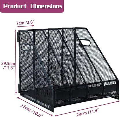 Desk Organizers, Metal Magazine File Holder - Image 2