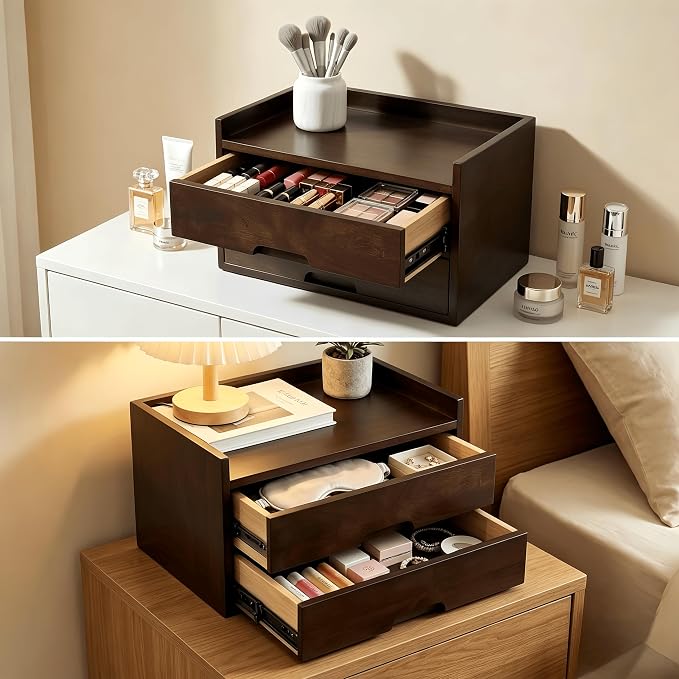 Solid Wood Desk Organizer with Drawers, Wooden Desktop Drawers | Fully - Image 7