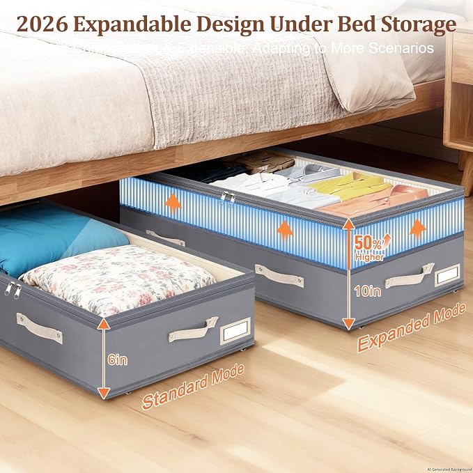 Dolicer 4 Pack Under Bed Storage - Image 7