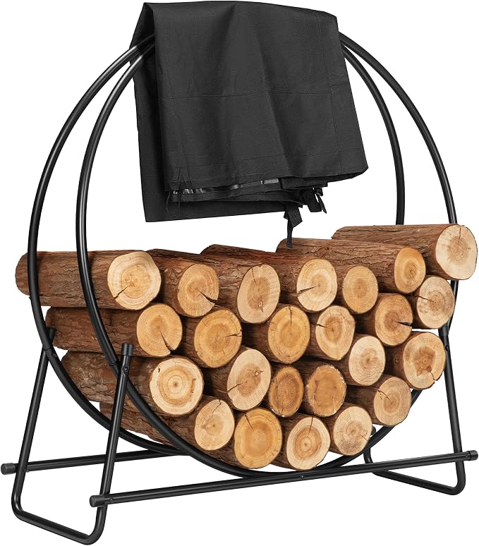 VIVOHOME 32 Inches Firewood Log Rack Hoop by VIVOHOME