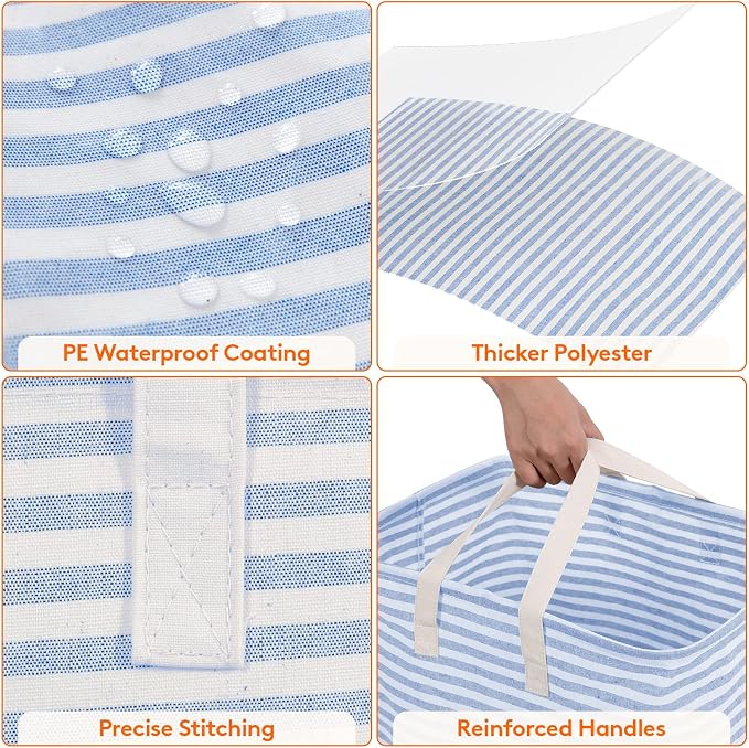 Lifewit 3 Pack Laundry Basket 80L Each, Collapsible Clothes Hamper - Image 6