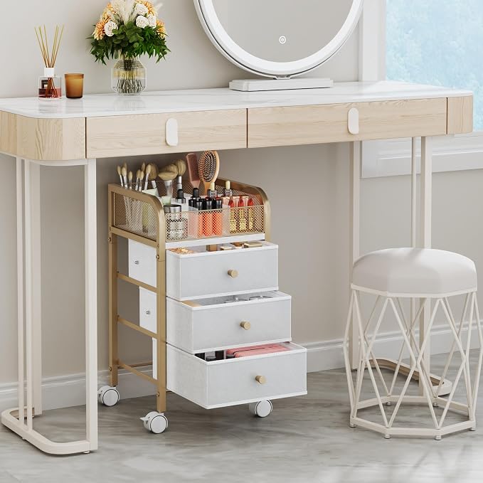 SWTYMIKI Rolling Makeup Organizer Cart - Image 3