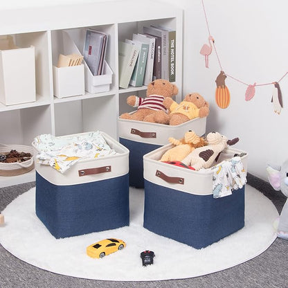 HNZIGE Baskets Fabric Storage Cubes Bins Baskets Storage Baskets Cube - Image 3