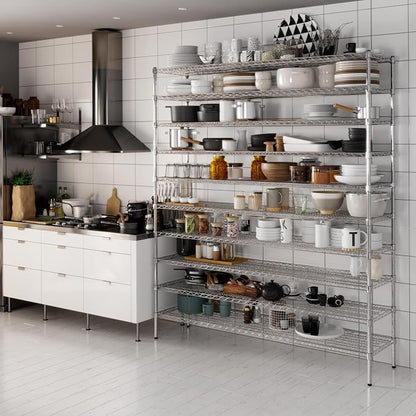 18" Deep x 72" Wide x 86" Height Wire Shelving Kit | 10-Tier | NSF Commercial - Image 2