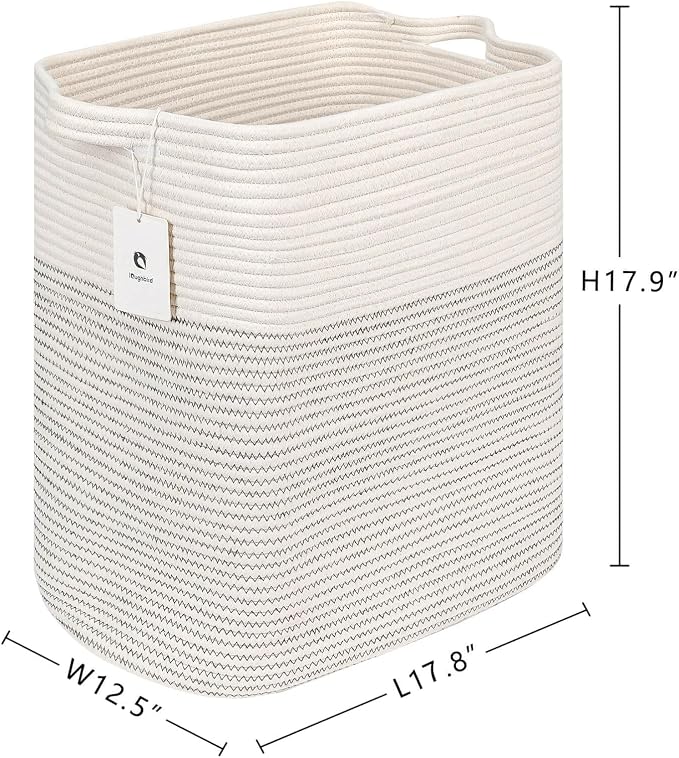 Storage Baskets for Clothes Fabric Cotton Rope Storage Basket - Image 9