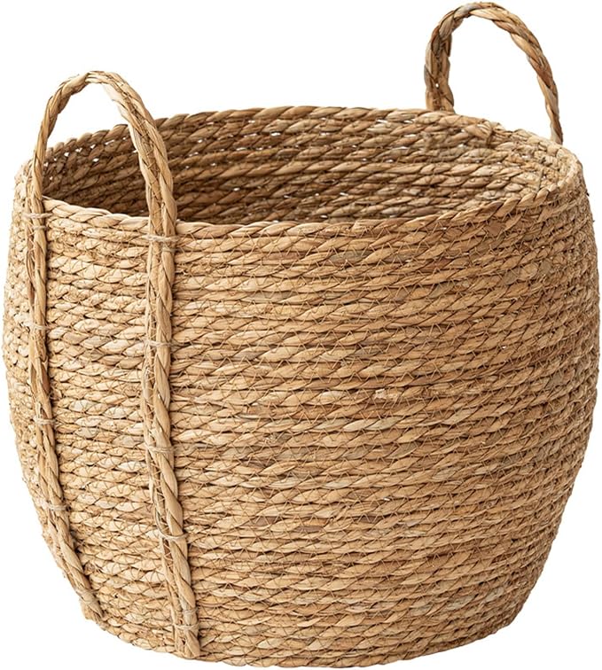 Woven Planter Basket, Natural Handwoven - Image 5