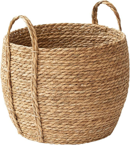 Woven Planter Basket, Natural Handwoven by Unknown