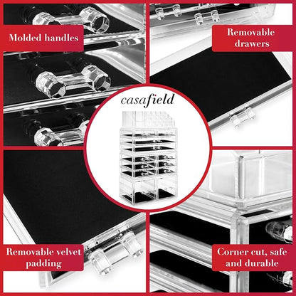Casafield Acrylic Cosmetic Makeup Organizer & Jewelry Storage Display Case - Image 4