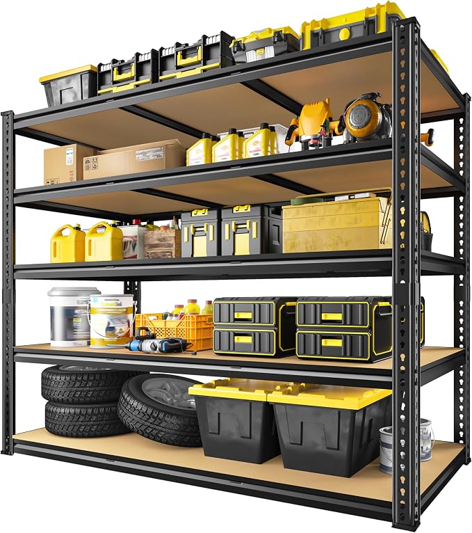 48" W Garage Shelving Heavy Duty 3200LBS Garage Storage Shelving, 5 Tier - Image 9