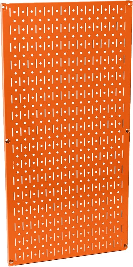 Wall Control Pegboard 32in x 16in Orange Metal Pegboard Tool Board Panel - Image 4