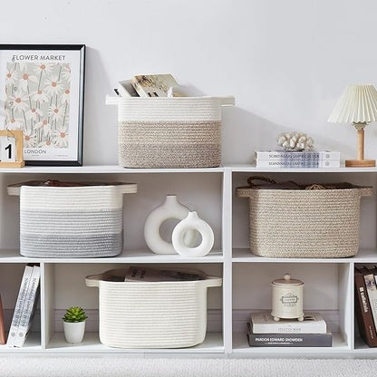Storage Basket for Organizing, Woven Baskets for Storage, Rectangle Decorative - Image 8