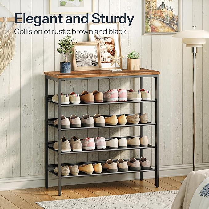 HOOBRO Shoe Rack for Entryway, 5-Tier Shoe Organizer - Image 3
