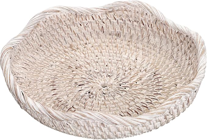 Hipiwe Handwoven Rattan Basket Tray Decorative Key Tray - Image 9