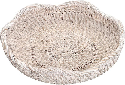 Hipiwe Handwoven Rattan Basket Tray Decorative Key Tray - Image 9
