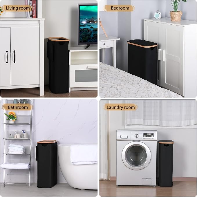 iEGrow 65L Slim Laundry Hamper, Narrow Laundry Basket - Image 6
